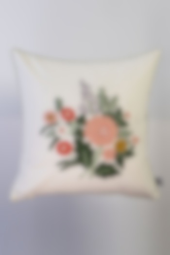 Multi-Colored Cotton Floral Printed Cushion Cover by The Blooming Bagh at Pernia's Pop Up Shop