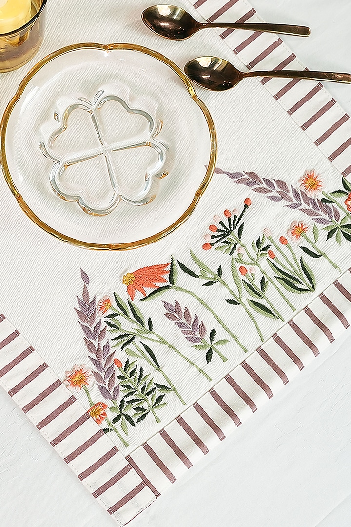 Multi-Colored Cotton Table Runner by The Blooming Bagh at Pernia's Pop Up Shop