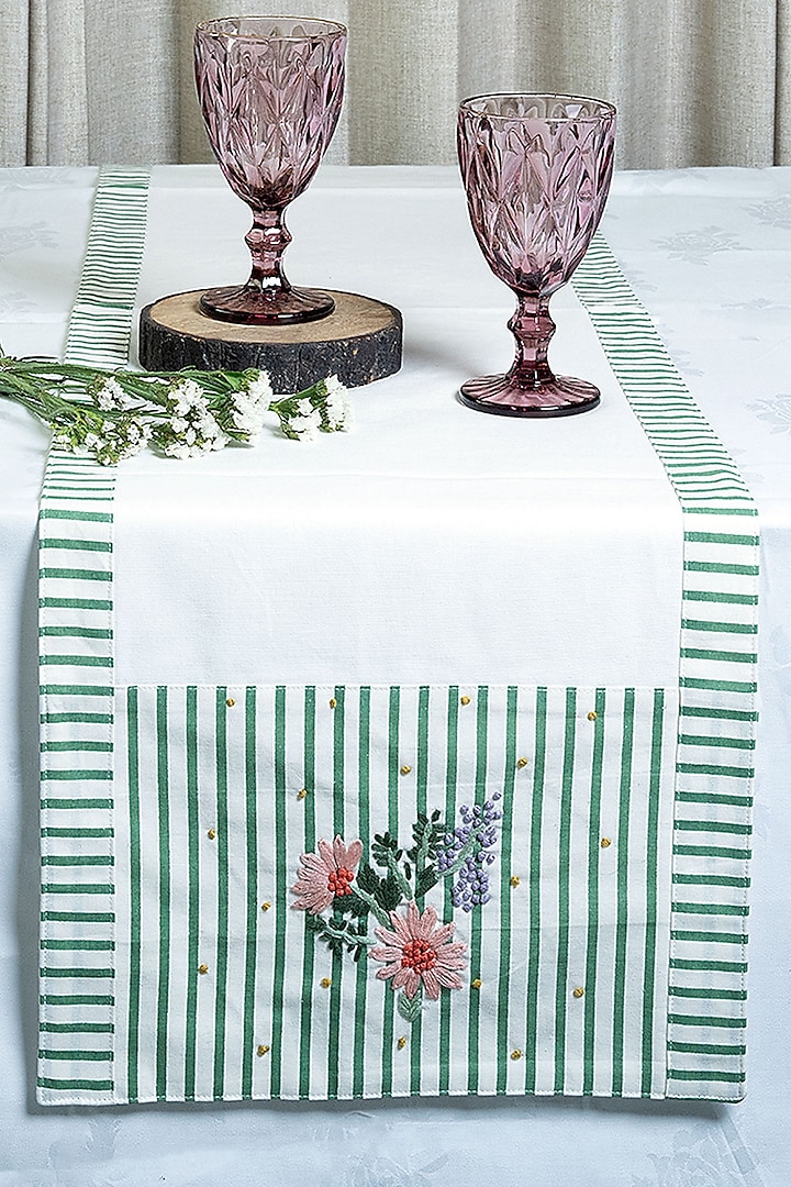 Multi-Colored Cotton Table Runner by The Blooming Bagh at Pernia's Pop Up Shop