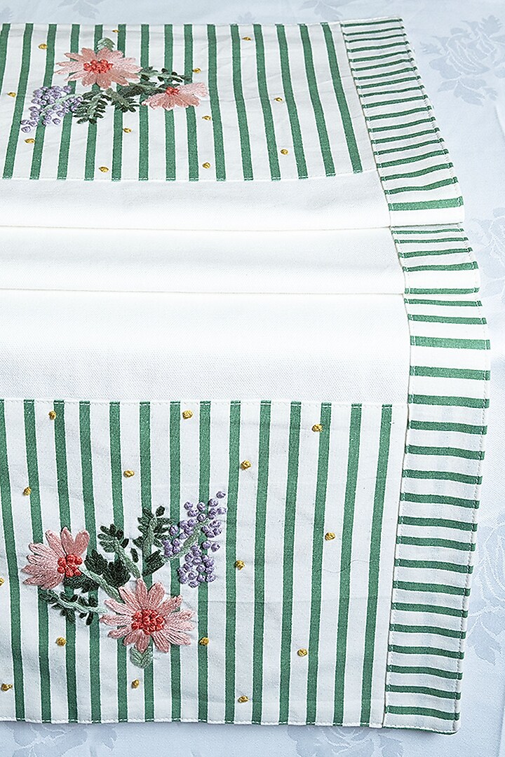Multi-Colored Cotton Table Runner by The Blooming Bagh at Pernia's Pop Up Shop