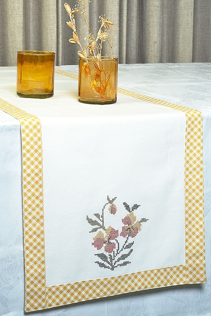 Multi-Colored Cotton Table Runner by The Blooming Bagh at Pernia's Pop Up Shop