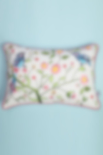 Multi-Colored Cotton Floral Printed Cushion Cover by The Blooming Bagh at Pernia's Pop Up Shop