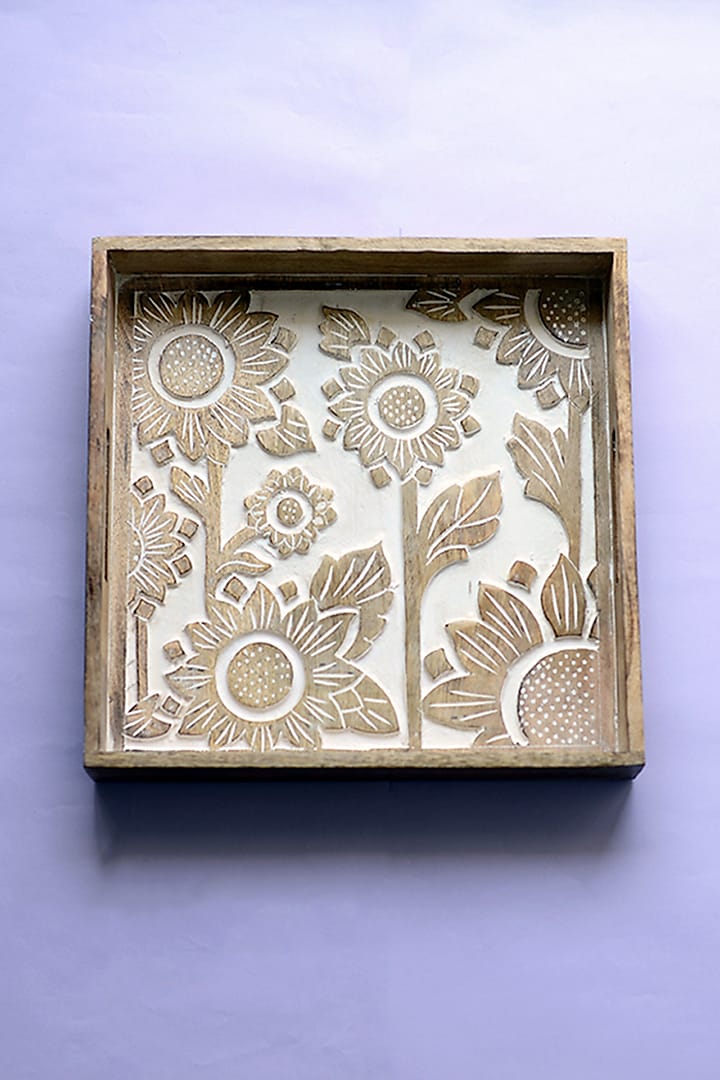 Brown Mango Wood Tray by The Blooming Bagh at Pernia's Pop Up Shop
