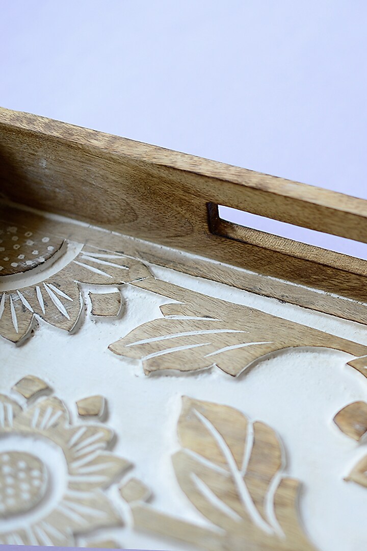 Brown Mango Wood Tray by The Blooming Bagh at Pernia's Pop Up Shop