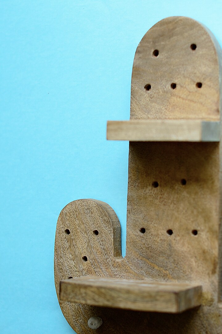 Brown Mango Wood Shelf by The Blooming Bagh at Pernia's Pop Up Shop