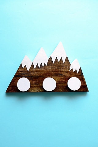 Brown Mango Wood Wall Hook by The Blooming Bagh