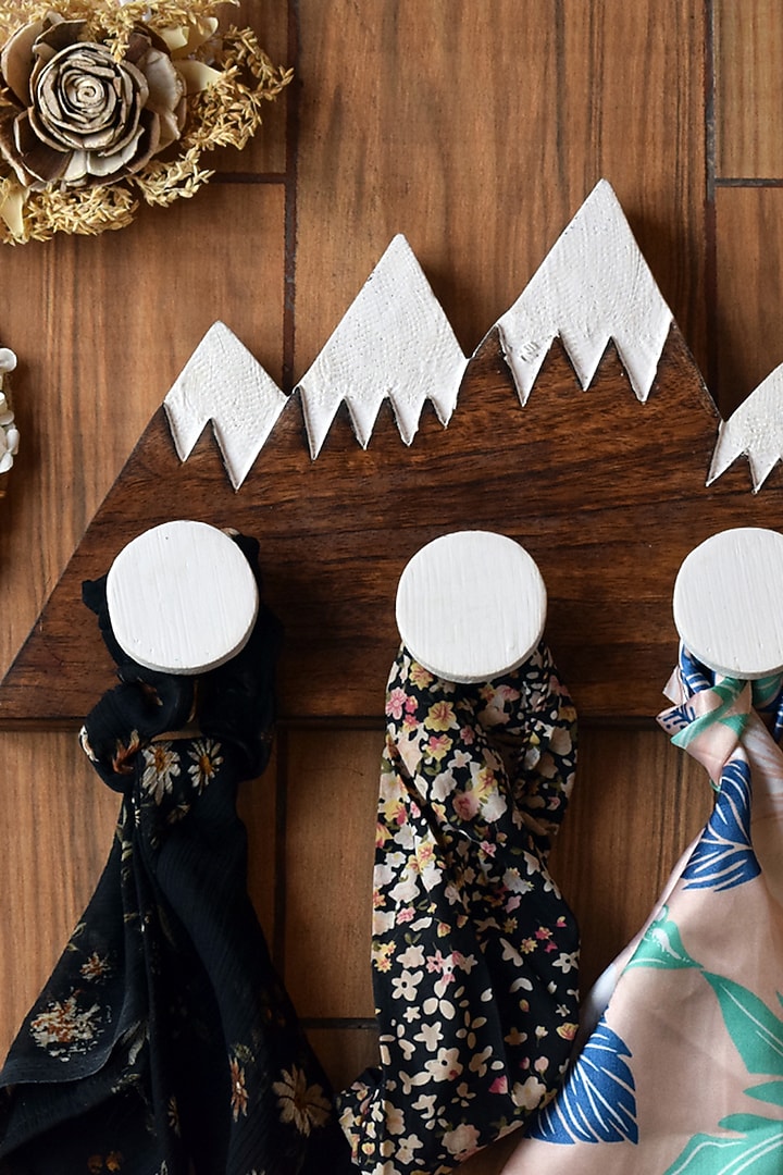 Brown Mango Wood Wall Hook by The Blooming Bagh at Pernia's Pop Up Shop