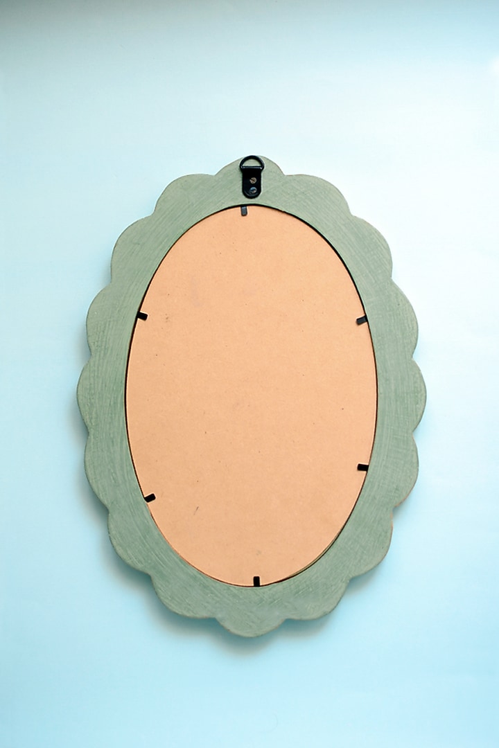 Mint Green Mango Wood Mirror by The Blooming Bagh at Pernia's Pop Up Shop