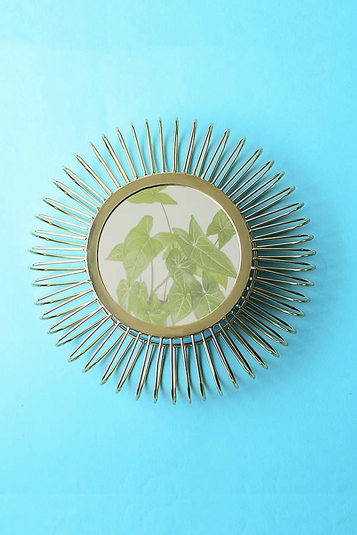 Gold Iron Mirror by The Blooming Bagh at Pernia's Pop Up Shop