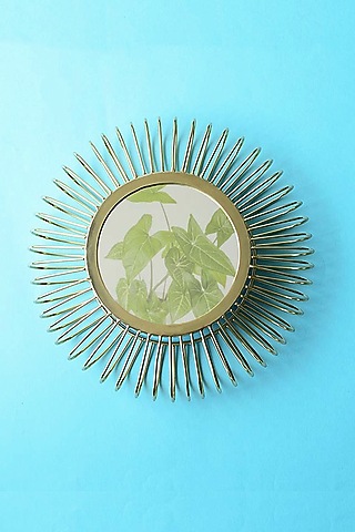 Gold Iron Mirror by The Blooming Bagh