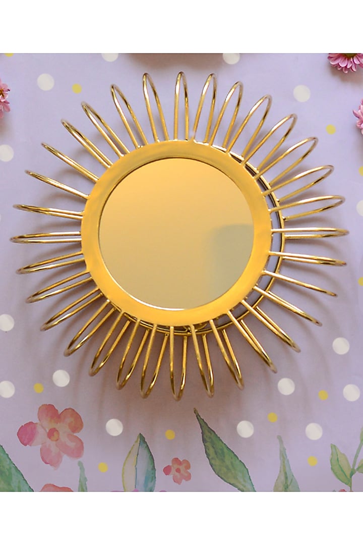 Gold Iron Mirror by The Blooming Bagh at Pernia's Pop Up Shop
