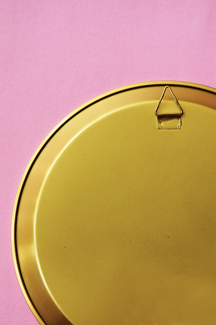 Gold Iron & Enamel Wall Plate by The Blooming Bagh at Pernia's Pop Up Shop