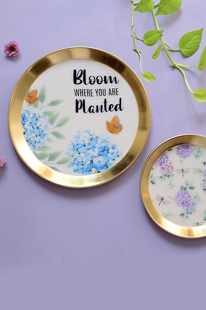 Gold Iron & Enamel Wall Plate by The Blooming Bagh at Pernia's Pop Up Shop