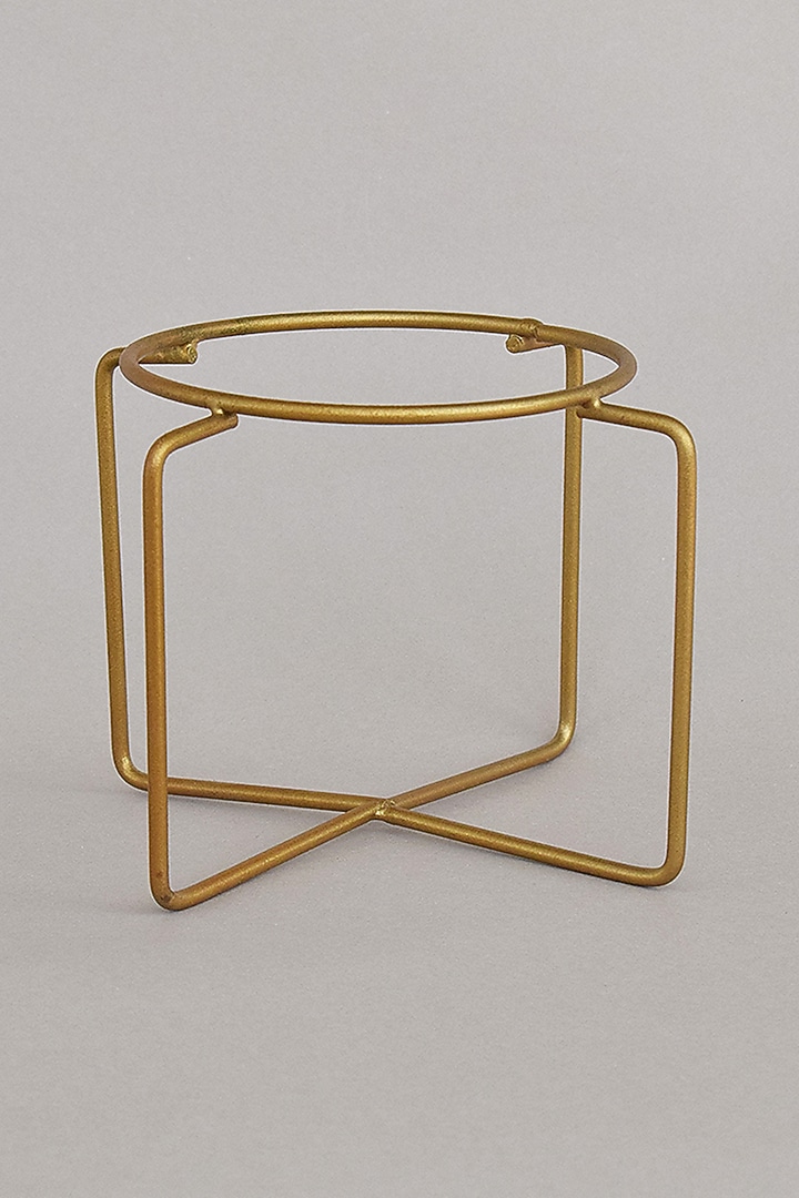 Blue & Gold Ceramic Planters (Set of 2) by The Blooming Bagh at Pernia's Pop Up Shop