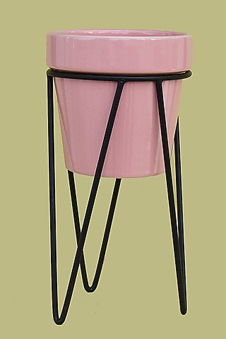 Pink Ceramic Planters (Set of 2) by The Blooming Bagh
