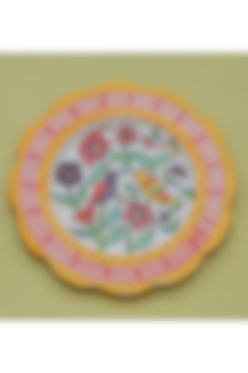 Multi-Coloured Ceramic Wall Plate by The Blooming Bagh at Pernia's Pop Up Shop