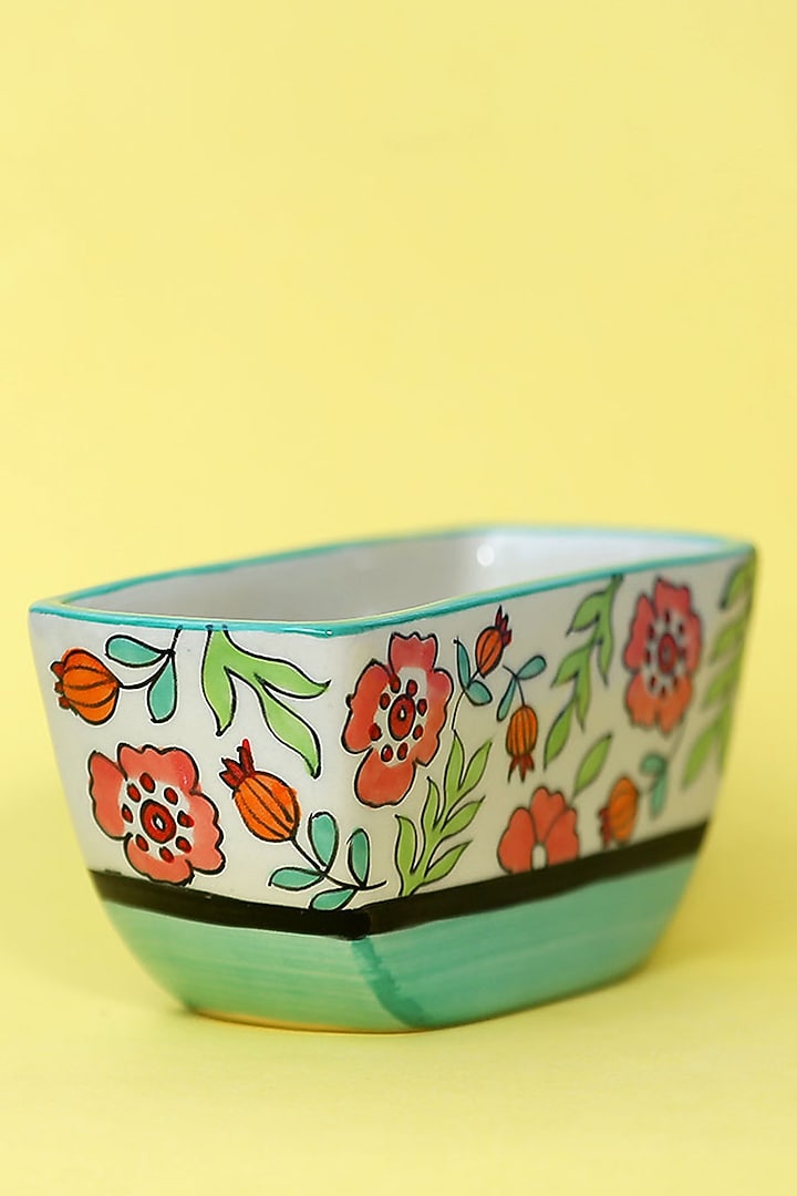Colorful Small Ceramic Planters (Set of 2) by The Blooming Bagh at Pernia's Pop Up Shop
