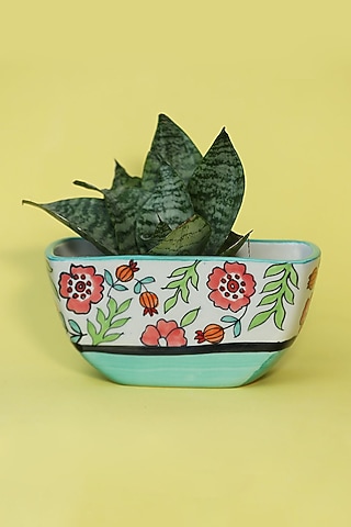 Multi-Colored Small Ceramic Planters by The Blooming Bagh
