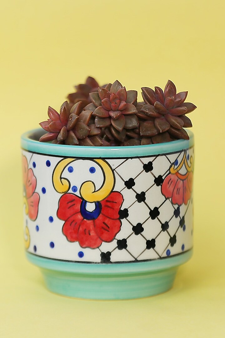 Multi-Colored Small Ceramic Planters by The Blooming Bagh at Pernia's Pop Up Shop