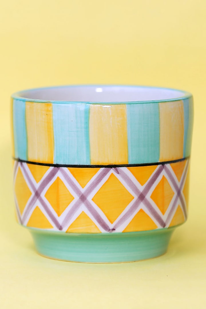 Colorful Small Ceramic Planters by The Blooming Bagh at Pernia's Pop Up Shop