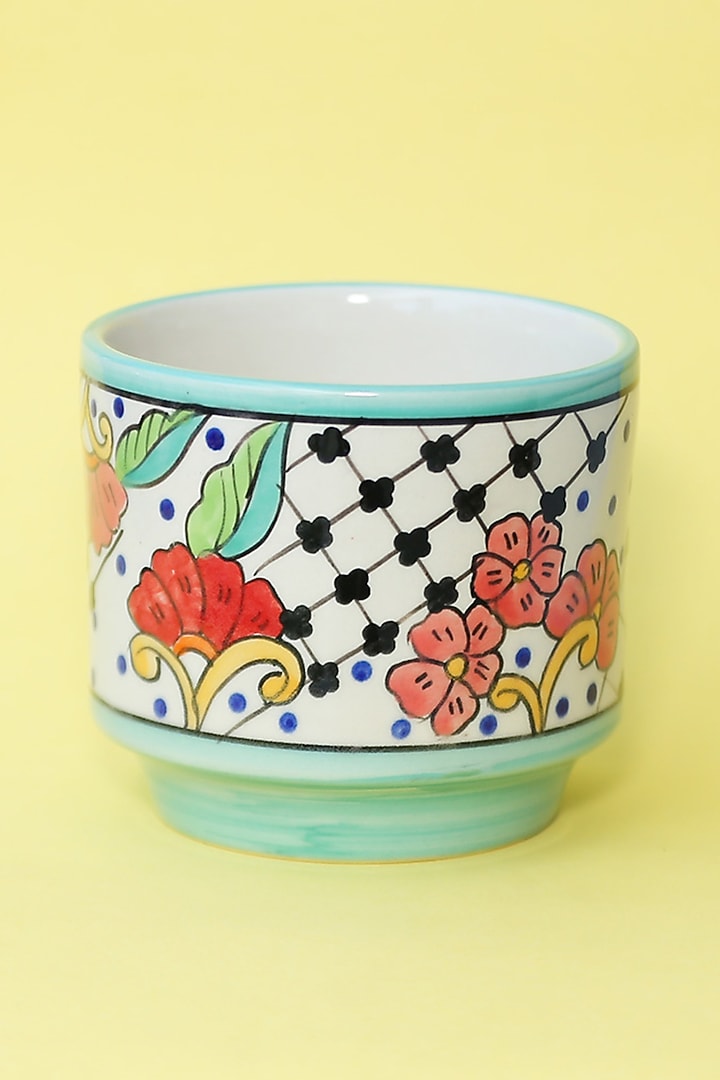 Colorful Small Ceramic Planters by The Blooming Bagh at Pernia's Pop Up Shop