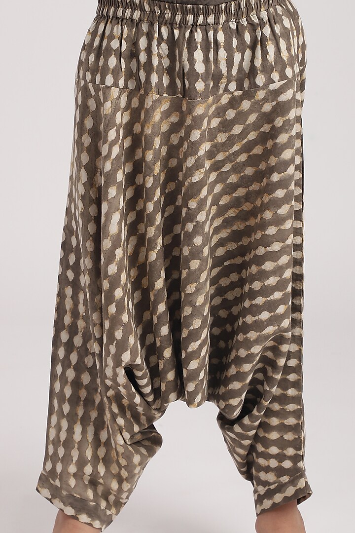 Brown Cotton Harem Pant Set by The Baby Label at Pernia's Pop Up Shop