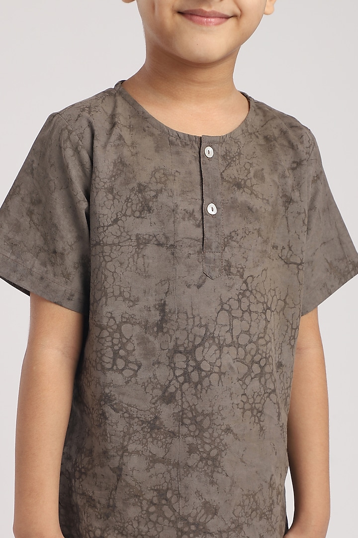 Brown Cotton Harem Pant Set by The Baby Label at Pernia's Pop Up Shop