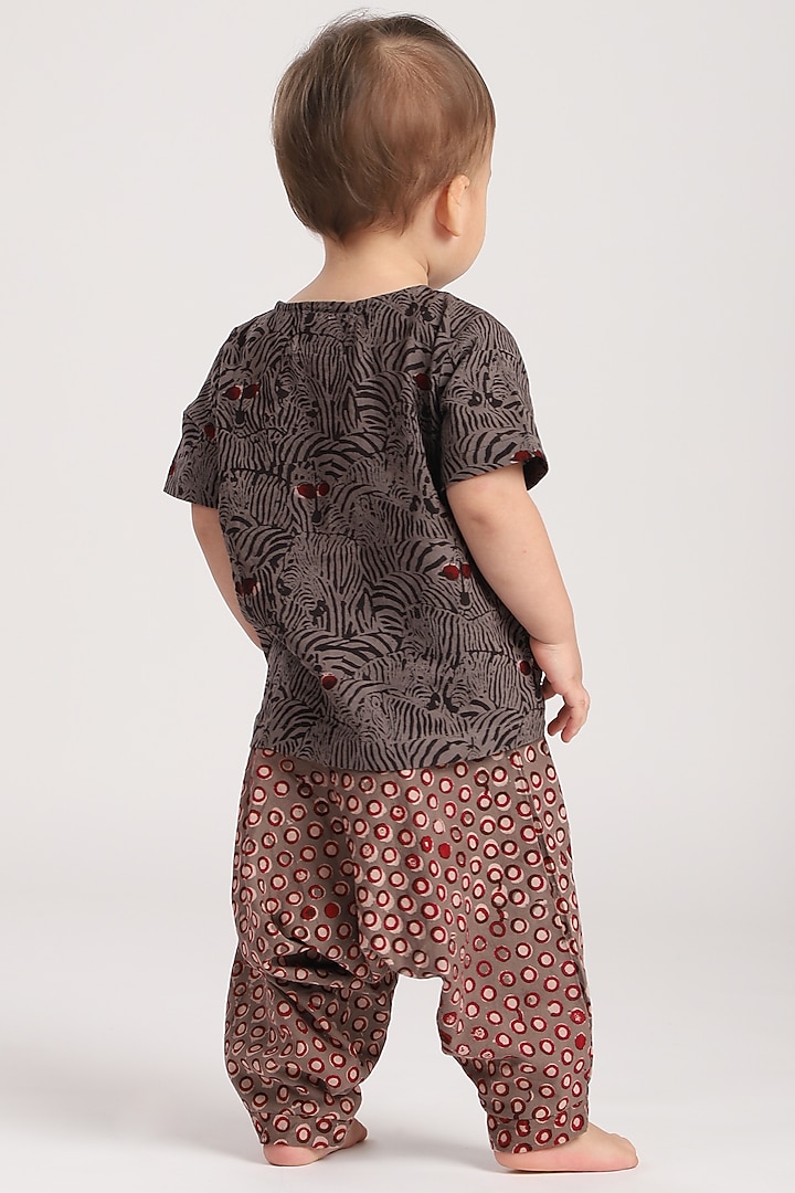Brown Cotton Pant Set by The Baby Label at Pernia's Pop Up Shop