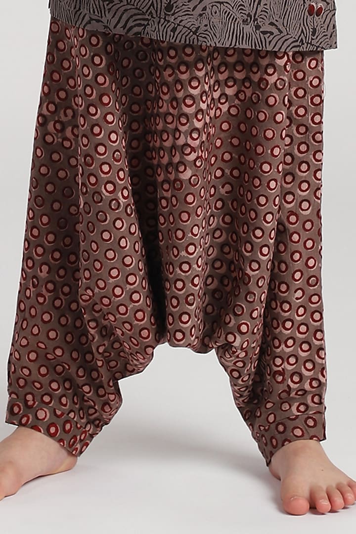 Brown Cotton Pant Set by The Baby Label at Pernia's Pop Up Shop
