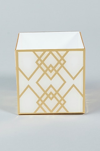 Gold & White Trapeze 
 Spoon Holder by The Bling Edit