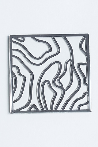Transparent Silver Wave Coaster by The Bling Edit