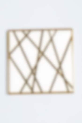 Dancing Lines Gold & White Placemat by The Bling Edit at Pernia's Pop Up Shop