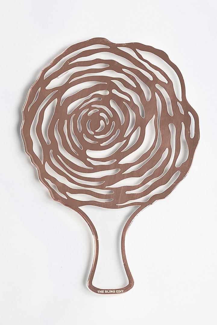 Transparent Rosette Rosegold Platter by The Bling Edit at Pernia's Pop Up Shop