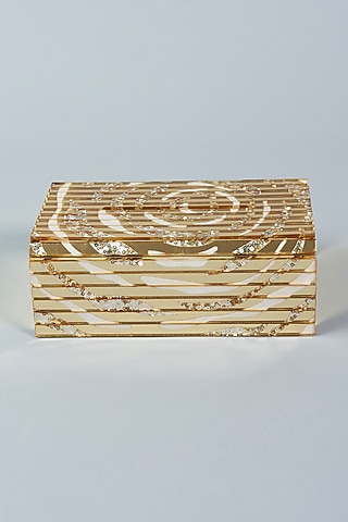 Rose Gold & Silver Rosette Sequins Tissue Box by The Bling Edit