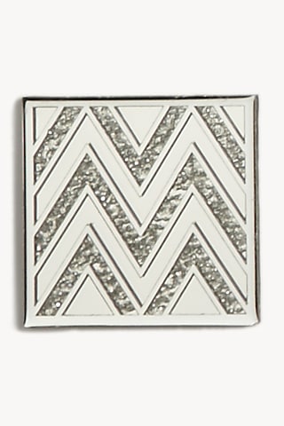 Silver Chevron Crystal Coaster (Set of 4) by The Bling Edit