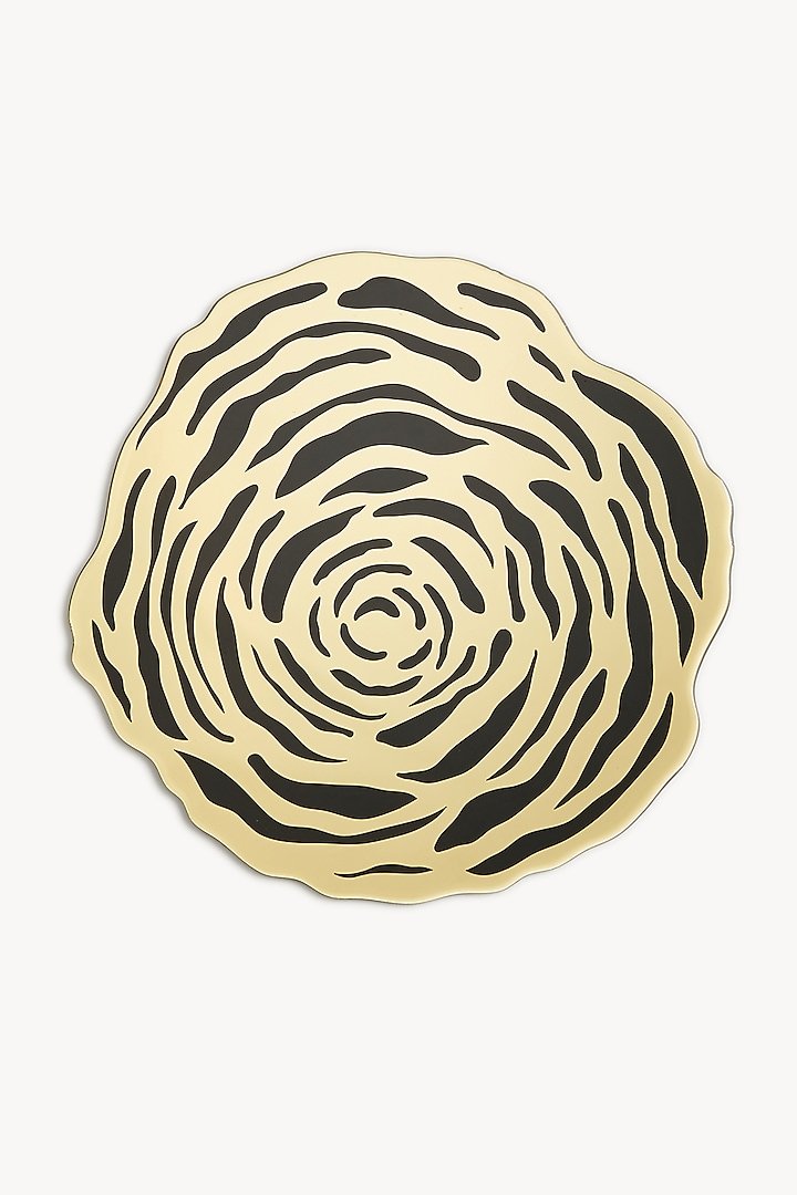 Black & Gold Handcrafted Rosette Placemat by The Bling Edit