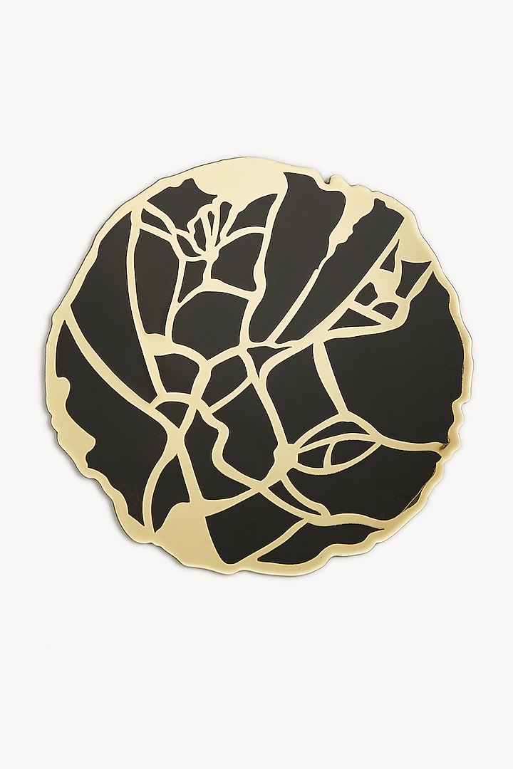 Black & Gold Handcrafted Criss-Cross Placemat by The Bling Edit at Pernia's Pop Up Shop