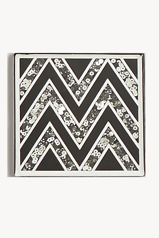Silver Sequins Handcrafted Coasters (Set of 4) by The Bling Edit
