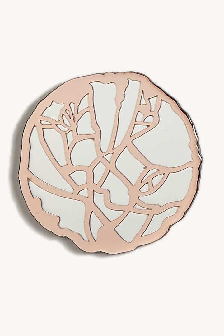 Rose Gold & Silver Handcrafted Coasters  by The Bling Edit