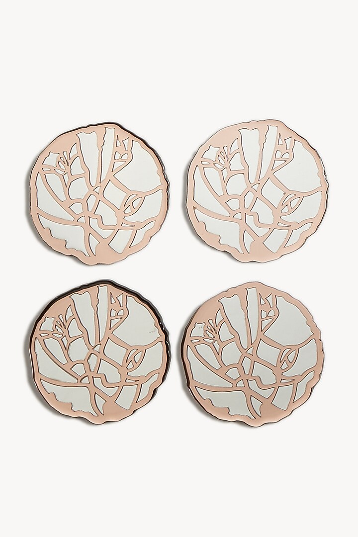 Rose Gold & Silver Handcrafted Coasters by The Bling Edit at Pernia's Pop Up Shop