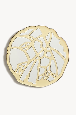 Gold & Silver Handcrafted Coasters (Set of 4) by The Bling Edit