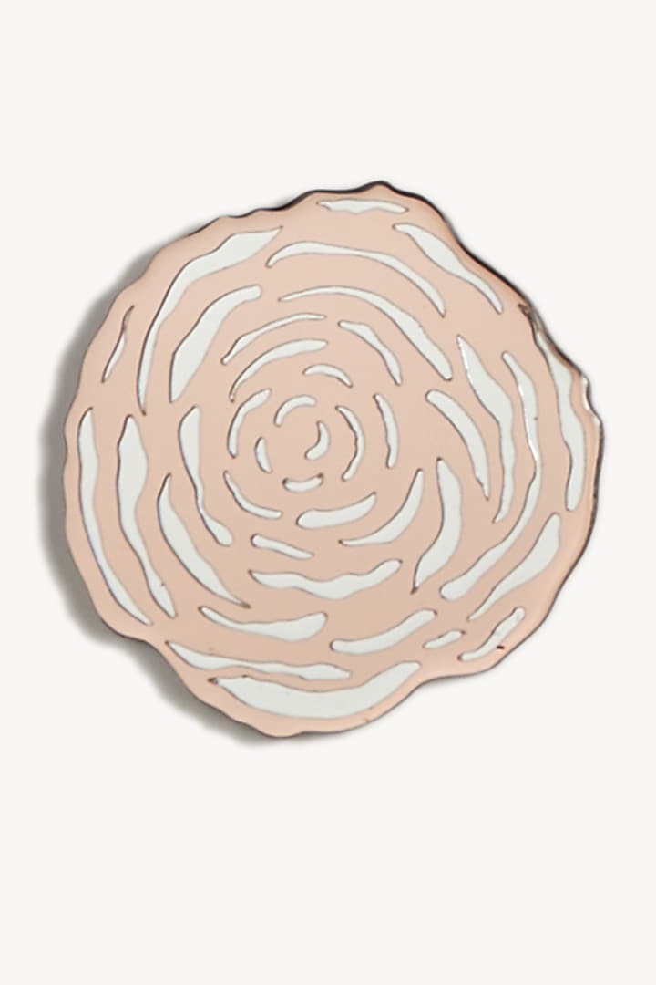 Rose Gold & Silver Handcrafted Rosette Coasters  by The Bling Edit