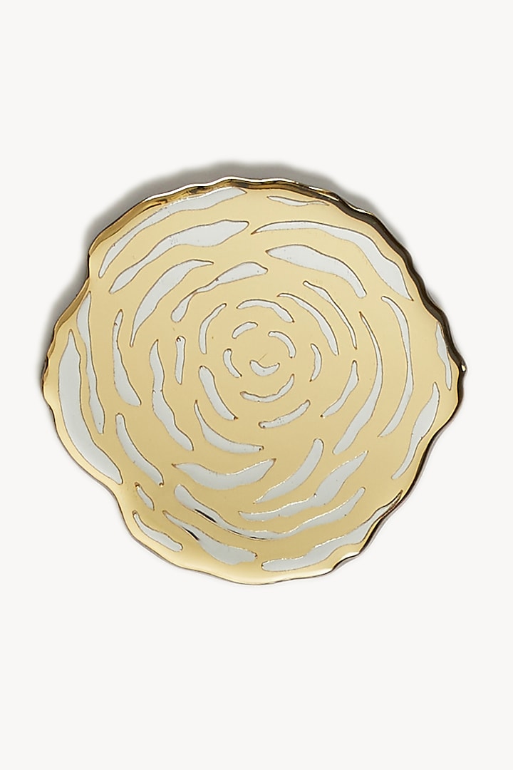 Gold & Silver Handcrafted Rosette Coasters  by The Bling Edit