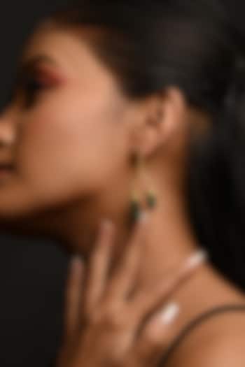 Gold Finish Dangler & Drop Earrings by THE BLING GIRLL at Pernia's Pop Up Shop