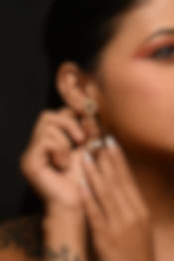 Gold Finish Dangle & Drop Earrings by THE BLING GIRLL at Pernia's Pop Up Shop