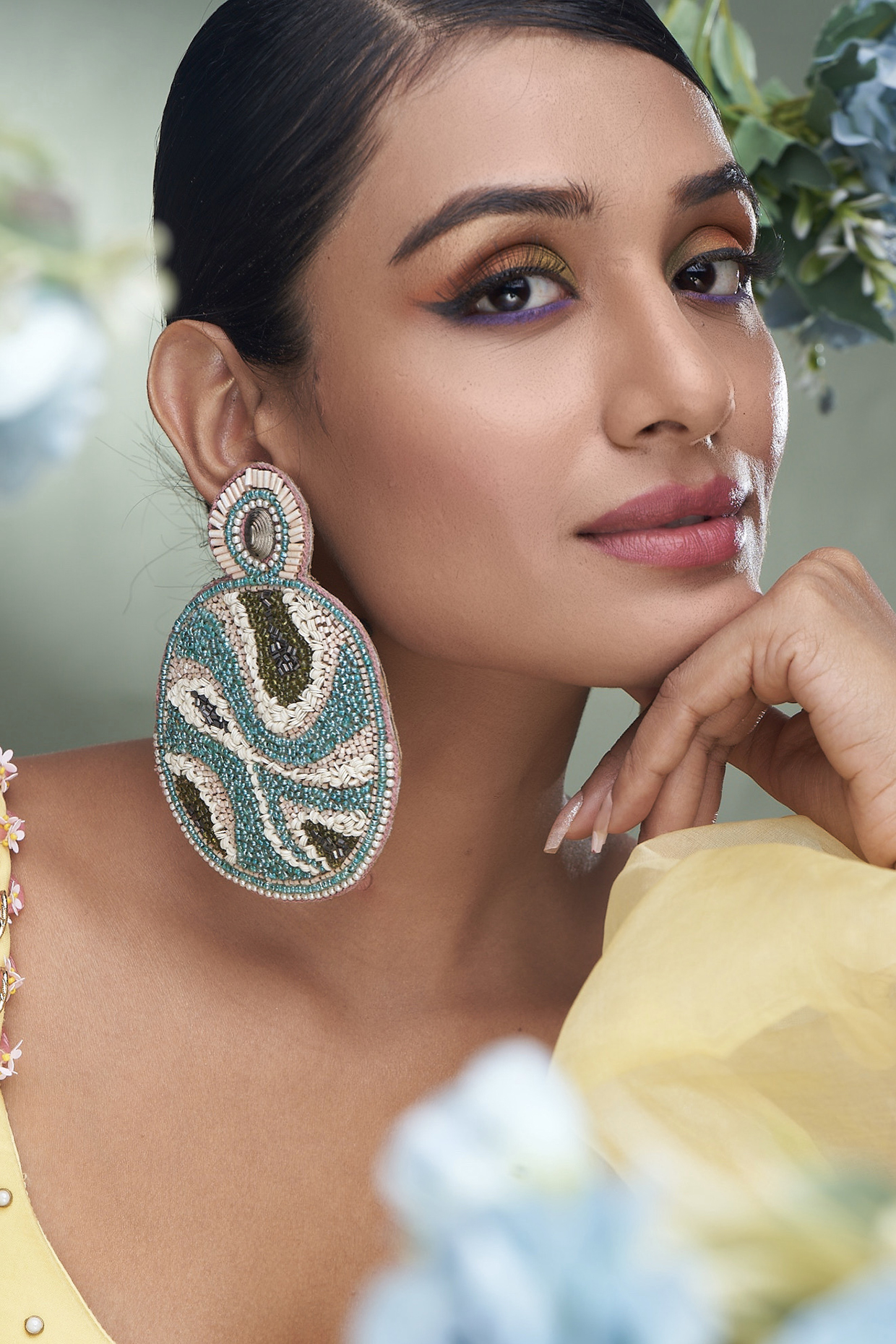 Multi-Colored Sequins & Beaded Earrings by TORQUE by Merge at Pernia's Pop Up Shop