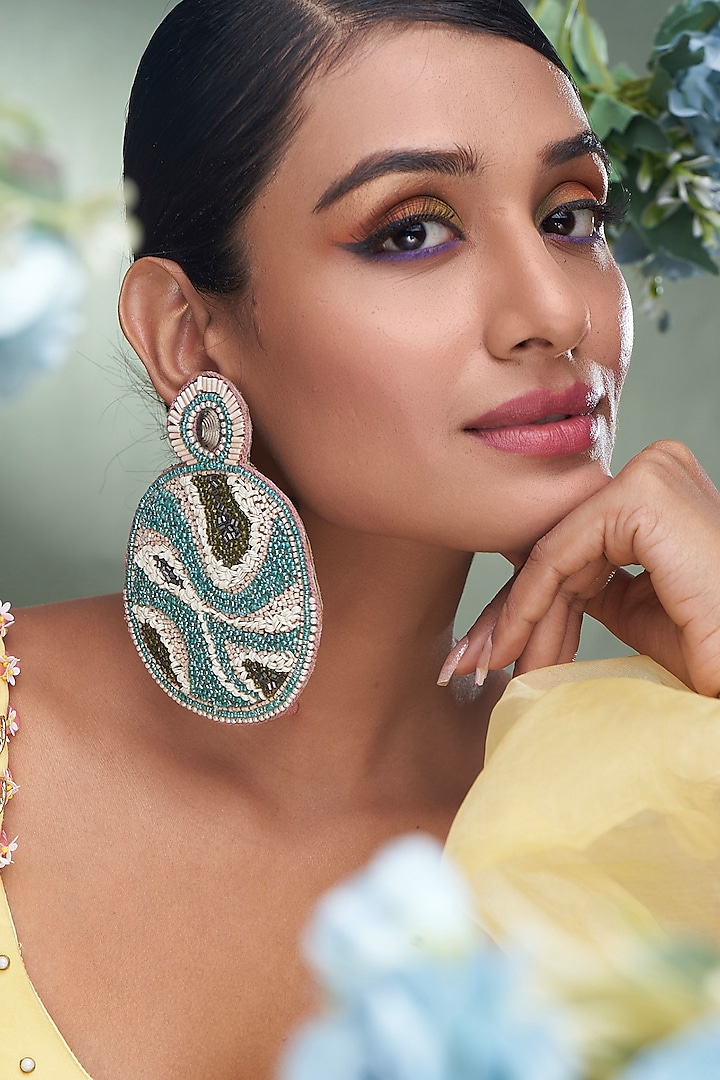 Multi-Colored Sequins & Beaded Earrings by TORQUE by Merge at Pernia's Pop Up Shop