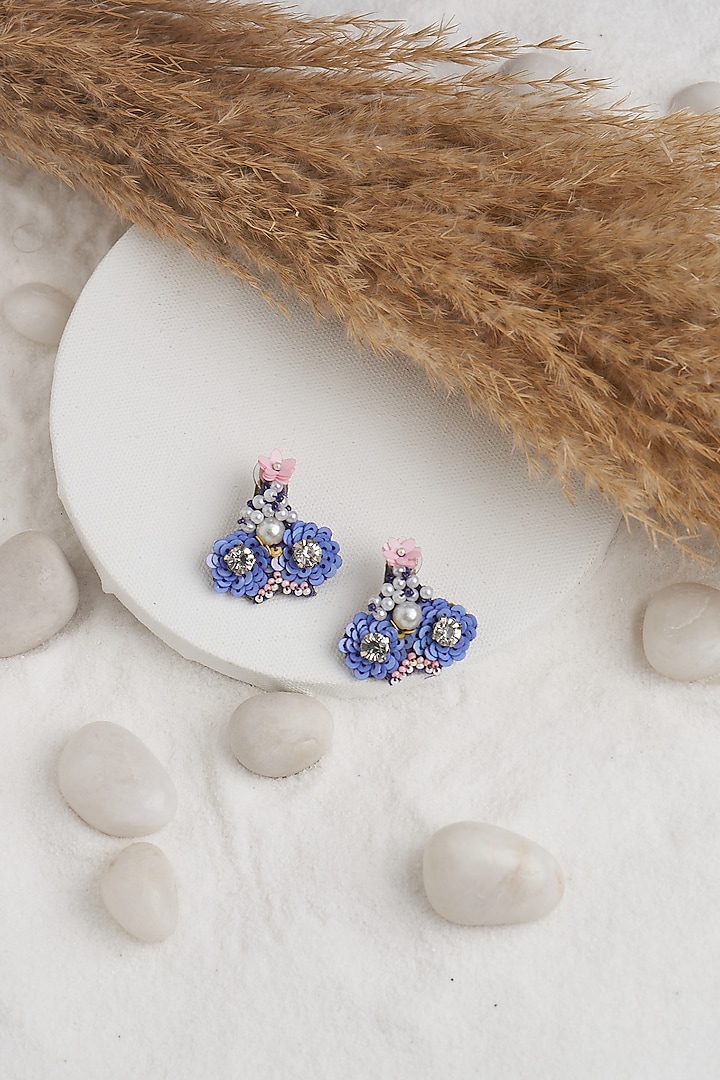 Lavender Sequins Earrings by TORQUE by Merge at Pernia's Pop Up Shop