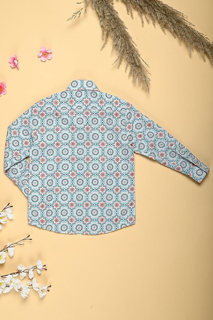 Multi-Colored Cotton Printed Shirt For Boys by The Blue Morphology at Pernia's Pop Up Shop