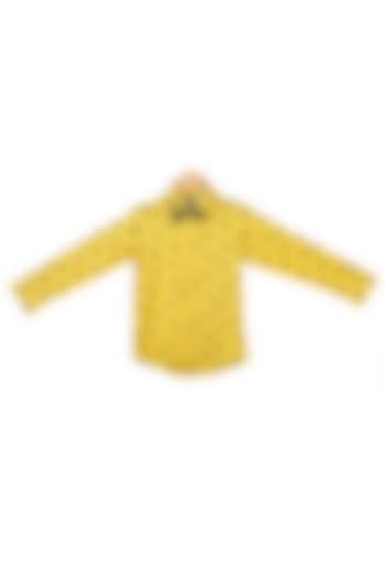 Yellow Summer Cotton Shirt For Boys by The Blue Morphology